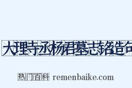 大理寺丞杨君墓志铭造句是什么意思的图片